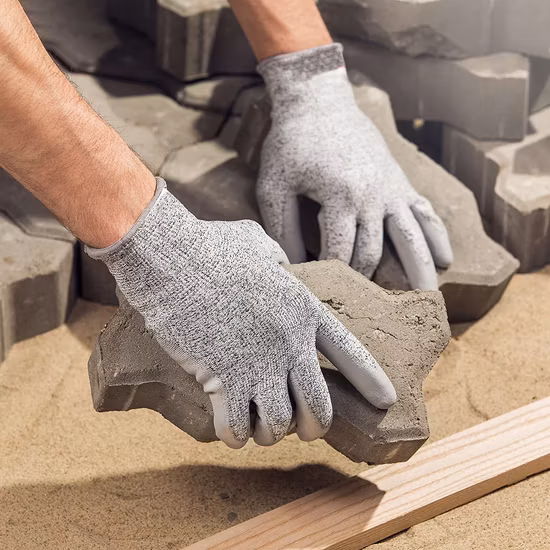 En388 13G sécurité de travail industriel sans couture PU résistant aux coupures gant de protection des mains de travail avec CE