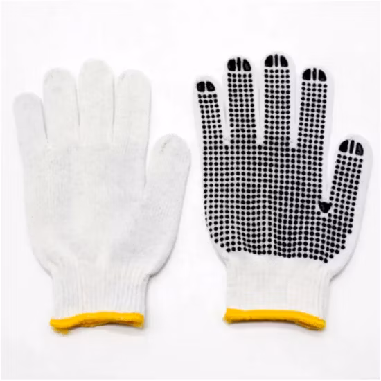 Chine Commerce de gros de sécurité/travail/gant de travail industriel/construction/travail Guante PVC pointillé/points gants tricotés en coton