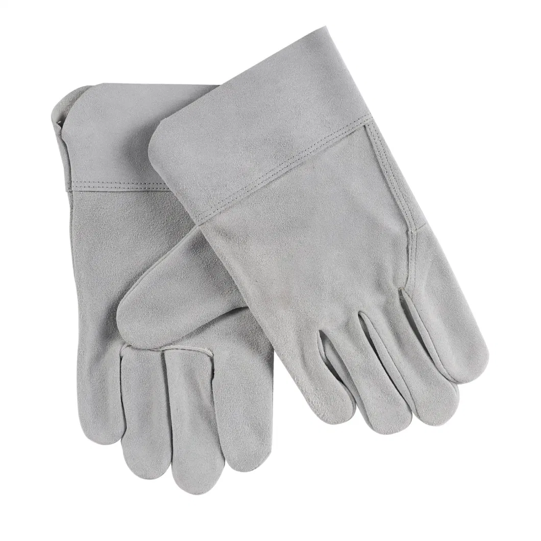 Leather Safety Work Gloves Driving Welding Machinist Garden BBQ Oven Building Warehouse Working Gloves