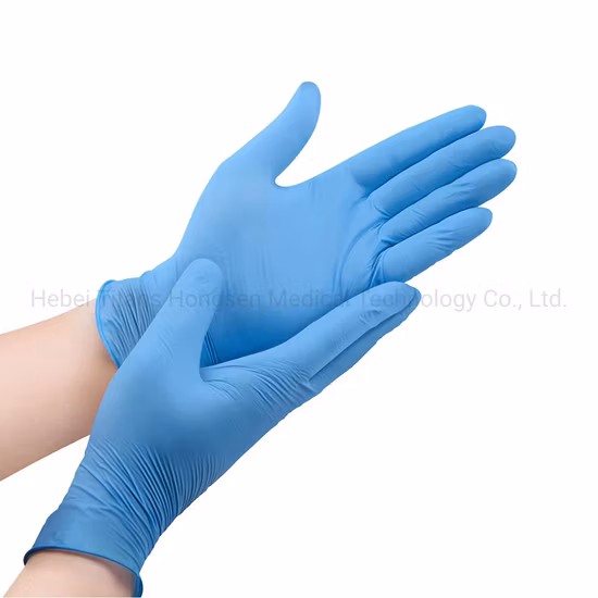Medical Examination Disposable Nitrile Gloves Suppliers Boxes Powder Free Blue Medical Nitrile Gloves Manufacturer