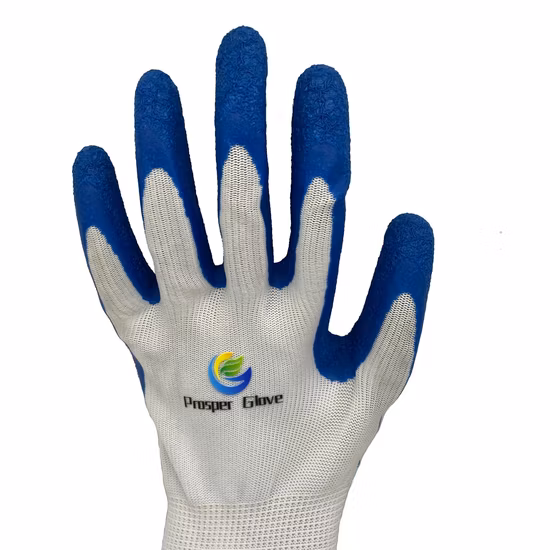 Xingyu Polyester Latex Crinkle Gloves/Garden Gloves/Hand Gloves with Great Grip