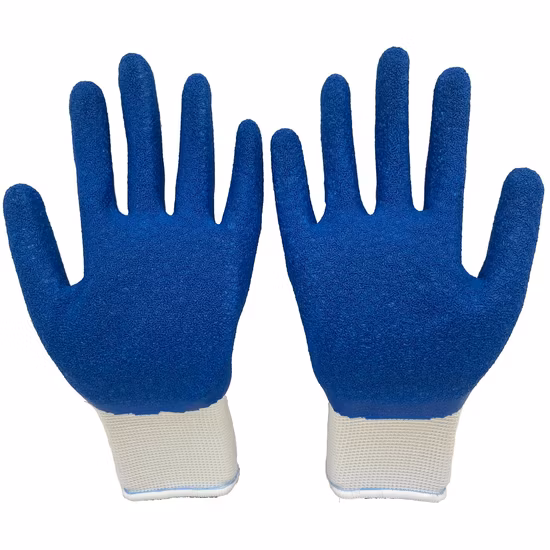 Xingyu Polyester Latex Crinkle Gloves/Garden Gloves/Hand Gloves with Great Grip