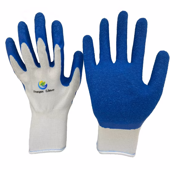 Xingyu Polyester Latex Crinkle Gloves/Garden Gloves/Hand Gloves with Great Grip