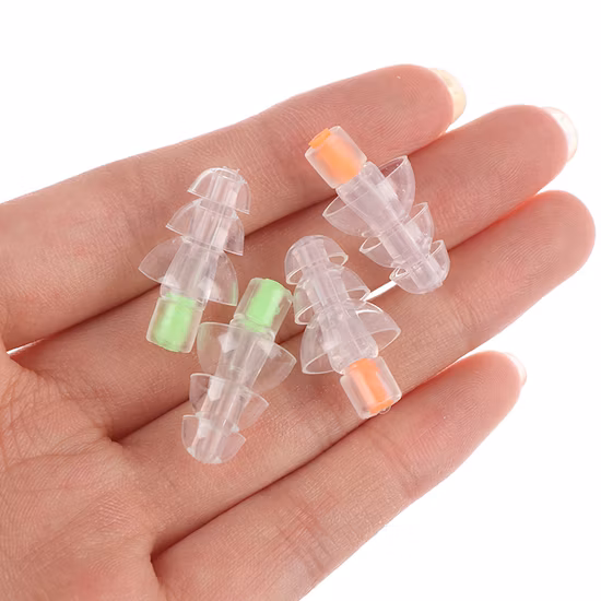 Bouchons d'oreille en silicone de protection antibruit imperméables et réutilisables