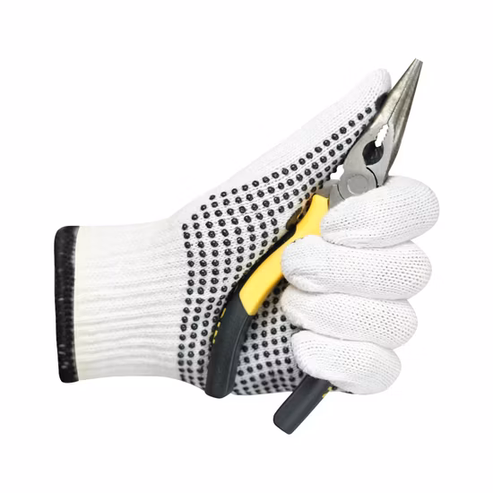 Chine Commerce de gros de sécurité/travail/gant de travail industriel/construction/travail Guante PVC pointillé/points gants tricotés en coton