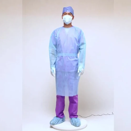 Hôpital stérilisé médical AAMI niveau 2, niveau 3, blouse chirurgicale jetable