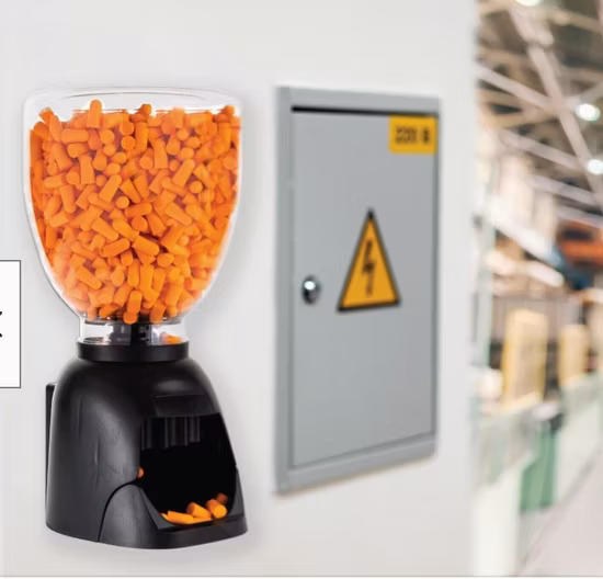 Bouchons d'oreilles en mousse Armor dans un sac pour distributeur de lieu de travail, peut être accroché au mur, 500 pièces