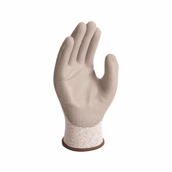 13G anti-coupure niveau 5 gris PU enduit Hppe gants de travail de sécurité résistants aux coupures